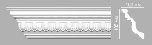 Плинтус потолочный с рисунком Decomaster 95608 105х100х2400мм