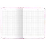 Блокнот с резинкой в клетку 96 л., А5 (145х203 мм), твердая обложка с фольгой, BRAUBERG, "Мрамор", 113731