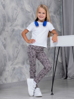 Детские леггинсы дЛГ-21/бежевый-зебра