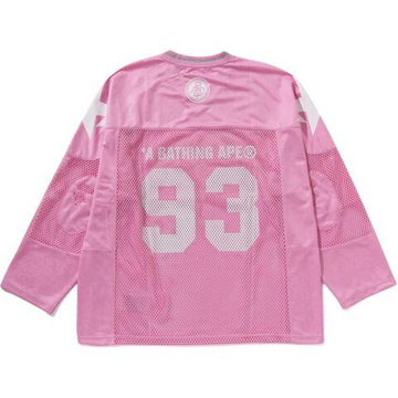 A Bathing Ape Line Camo Multilogo Relaxed Fit Football Jersey розовый