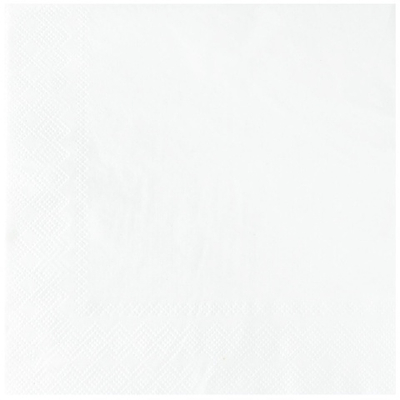 Салфетка в белом цвете, 33 см, 12 шт