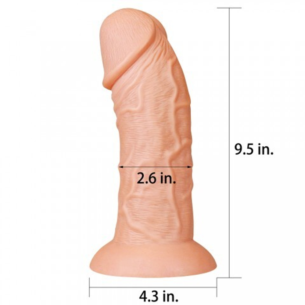 Фаллоимитатор на присоске Realistic Curved Dildo (24 см)