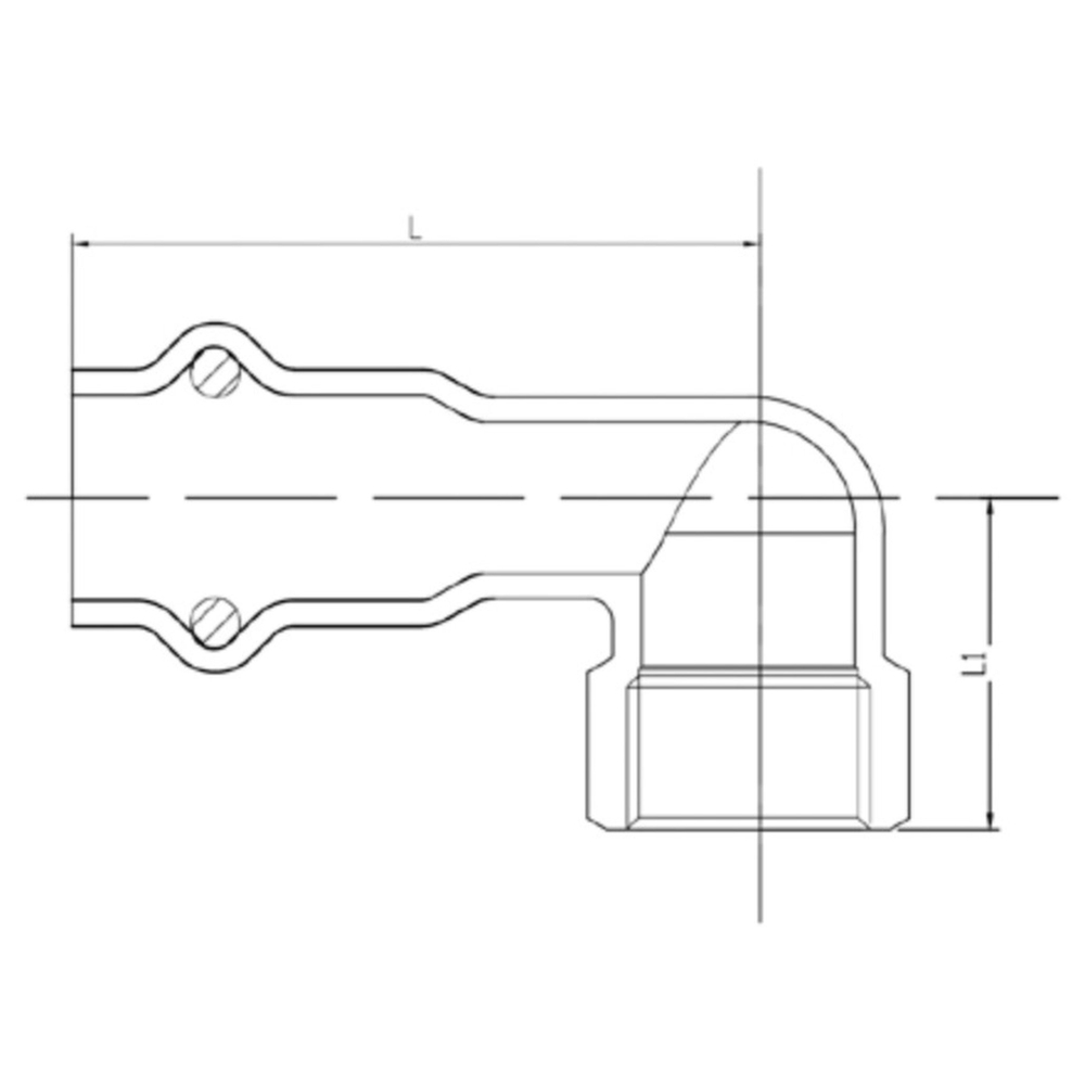 Уголок VIEIR 90 град. вн.р. 15×1/2" VER-PRO (80/5)