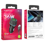 Автомобильный адаптер питания BOROFONE BZ21A Brilliant 36W QC 3.0 + кабель Micro (черный)