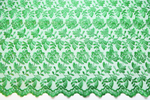 Вышивка на сетке зеленая