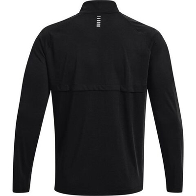 Мужская теннисная футболка теннисная Under Armour Men's UA Streaker Run 1/2 Zip - black/reflective