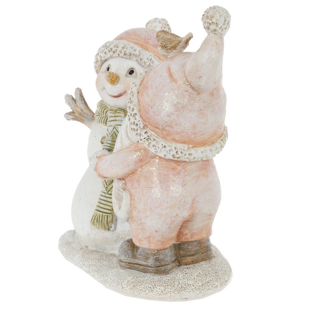 GAEM Фигурка декоративная "Гном и снеговик", L10 W6 H12 см
