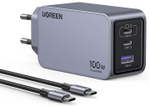 Зарядное устройство Ugreen 25874 USB Type-C, USB серый