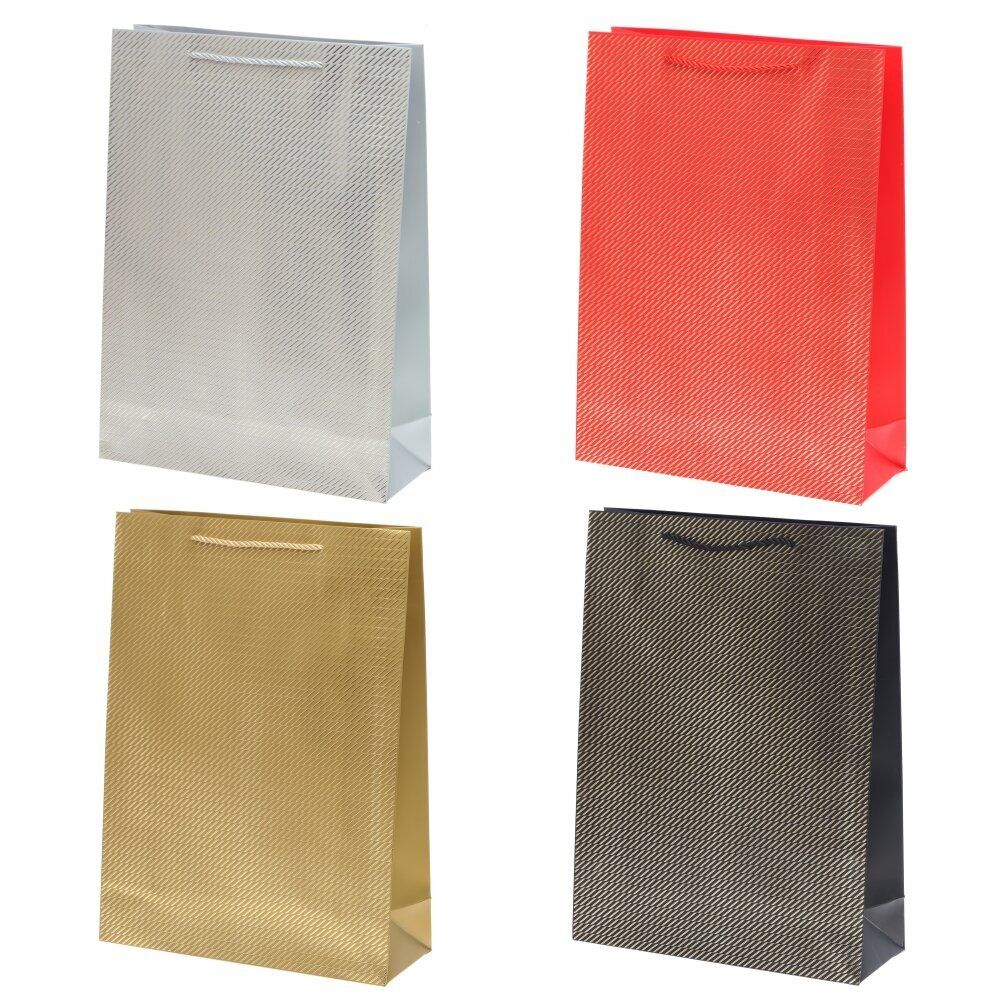 GAEM Пакет подарочный (бумага 210г/м2, блок микс12шт), L30 W11 H41 см, 4в.