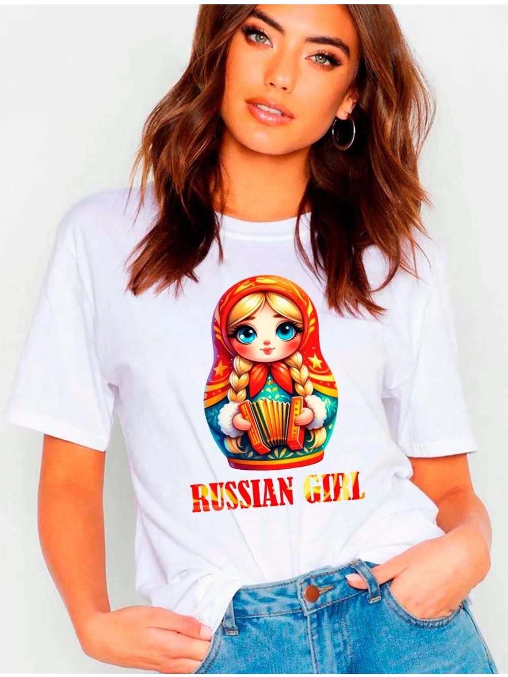 Футболка матрешка с гармошкой
