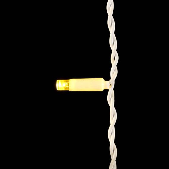 Светодиодная бахрома с колпачком 3,2 x 0,9 м тепло-белая 220В, 180 LED, провод белый ПВХ, IP65 (PIL180CAP-8-2WW)