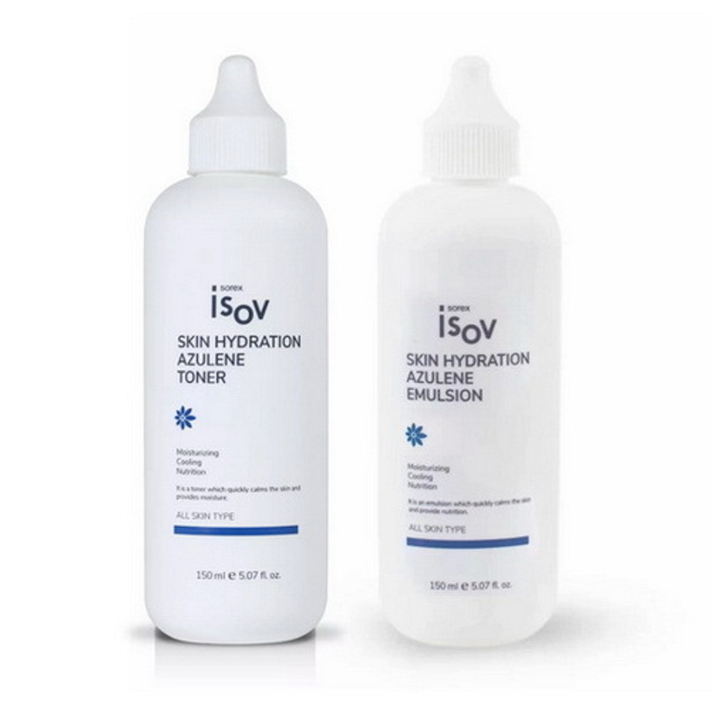 Skin Hydration Azulene Toner + Skin Hydration Azulene Emulsion Isov Sorex | Тоник + Эмульсия для реактивной кожи
