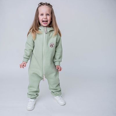 Warm hooded jumpsuit with flap - Desert Sage