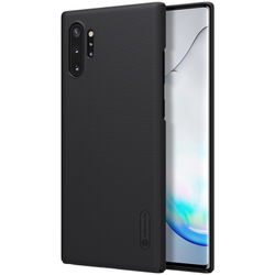 Тонкий жесткий чехол черного цвета от Nillkin для Samsung Galaxy Note 10+ и Note 10+ 5G, серия Super Frosted Shield