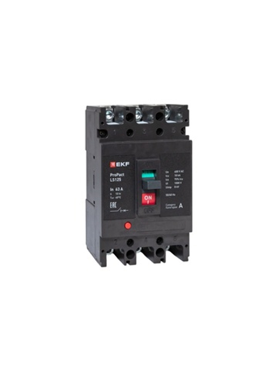 Выключатель автоматический 3п 63А 18кА LS125 ProPact EKF mccb-125-18-3-63-ls