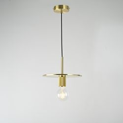 Подвесной светильник RH Utilitaire Disk Shade Pendant Brass