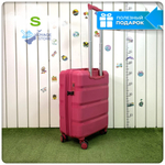 Маленький чемодан Mironpan 95, Темно-розовый, S с расширителем