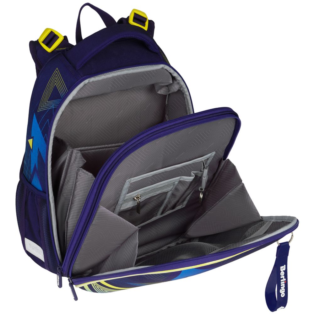 Ранец Berlingo Expert Max Triangles 37х28х16см, 2 отд., с анатомической спинкой, + дождевик