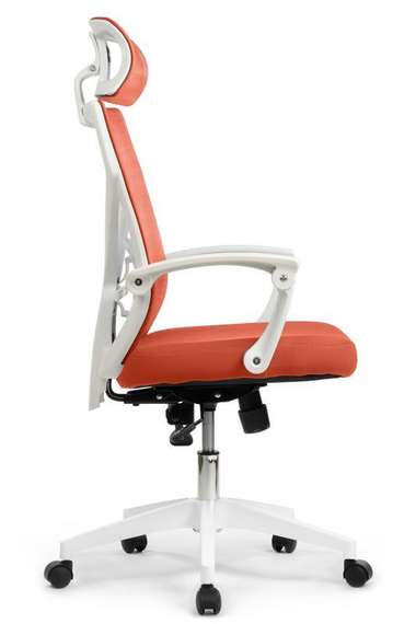 Кресло Oliver RCH W-203AC Белый пластик/Оранжевый