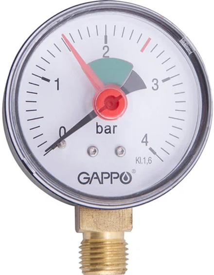 Манометр радиальный  1/4 4 bar GAPPO G 1470.4