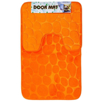 Набор ковриков для ванной и туалета, 2 шт, 0.5х0.8, 0.4х0.5 м, ПЭ, оранж, Камешки, Y9-037
