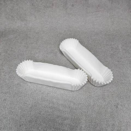 Форма бумажная для эклеров белая 17 шт, 3,5х13,6х2,65 см