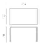 Стол обеденный ламинированный Nardi Piave 140х80, табак