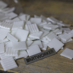 FLORY20 стеклянная мозаика 20х20 мм белого цвета