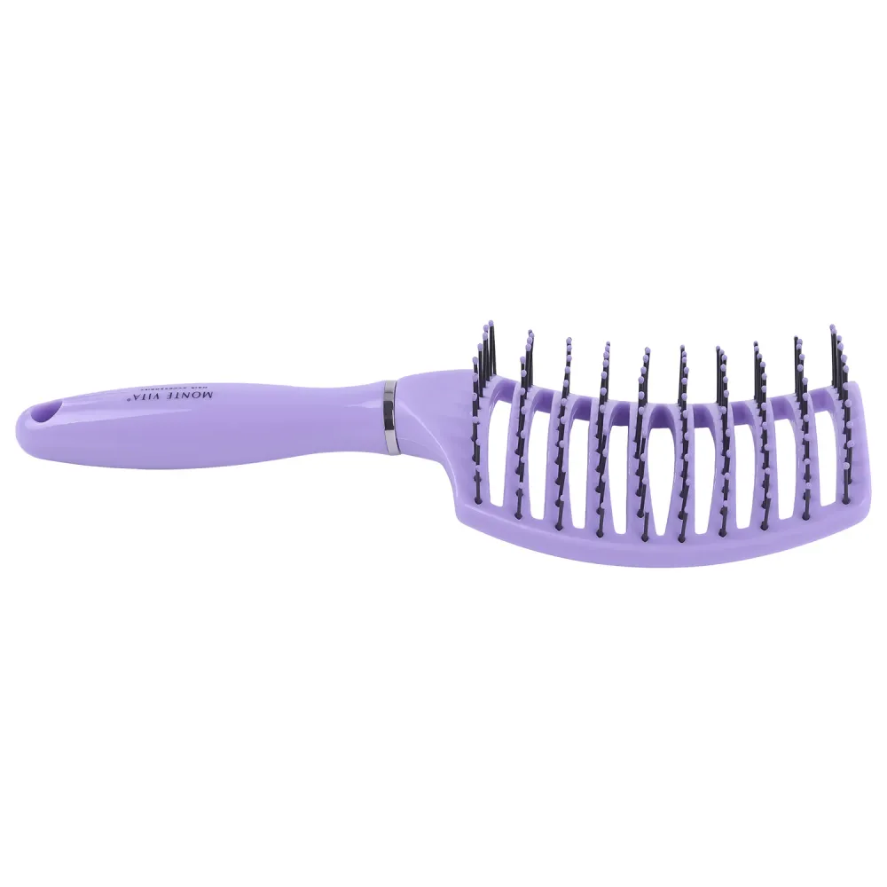 Расческа для волос скелетная, 24,5х7 см, продувная, фиолетовая/черная, MONTE VITA (МОНТЕ ВИТА), 457421