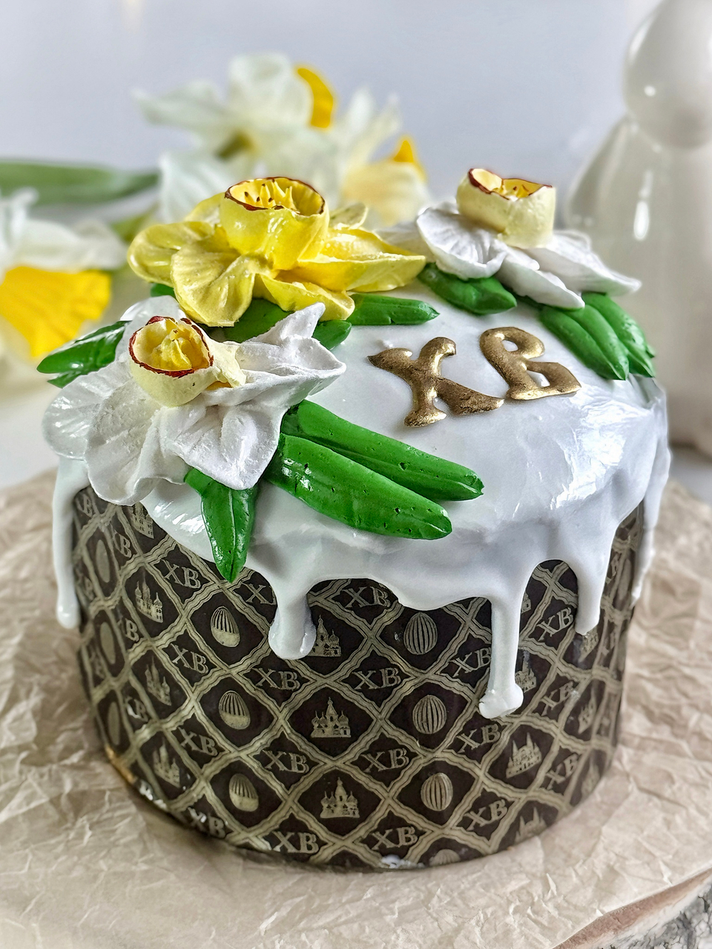 Кулич "Нарциссы" 580 грамм (пасха)