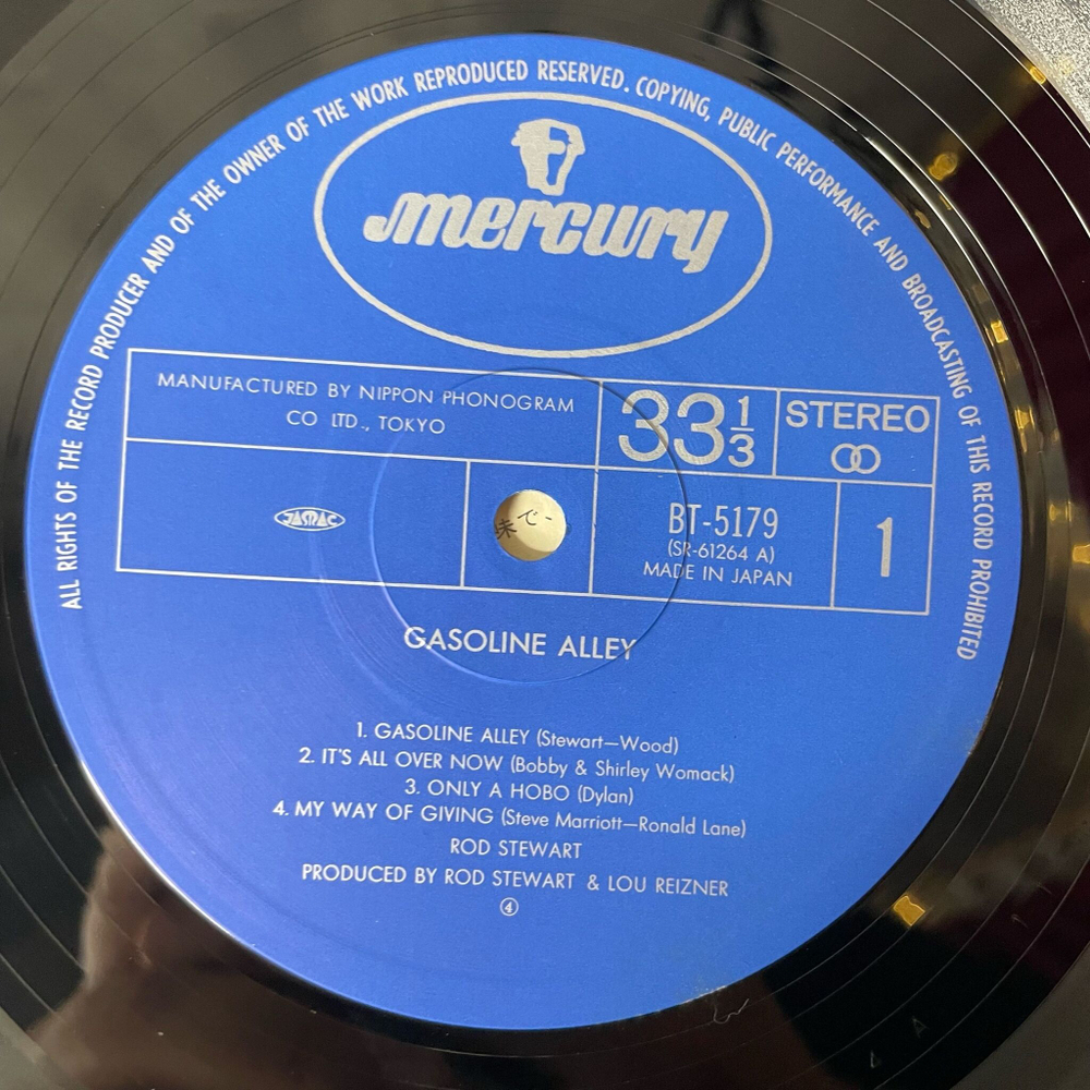 Винтажная виниловая пластинка LP Rod Stewart Gasoline Alley (Japan 1978) (No Obi) My Way Of Giving