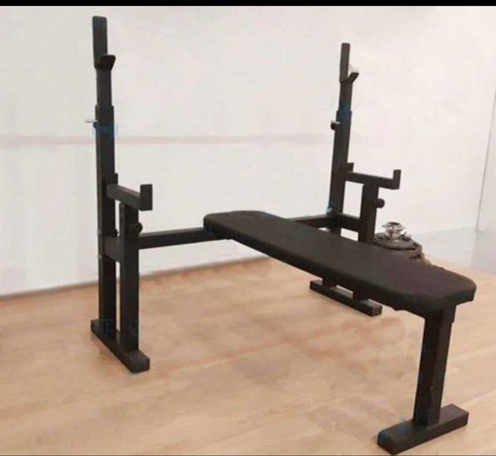 Скамья со стойками неотделимая "Атлант" Черная