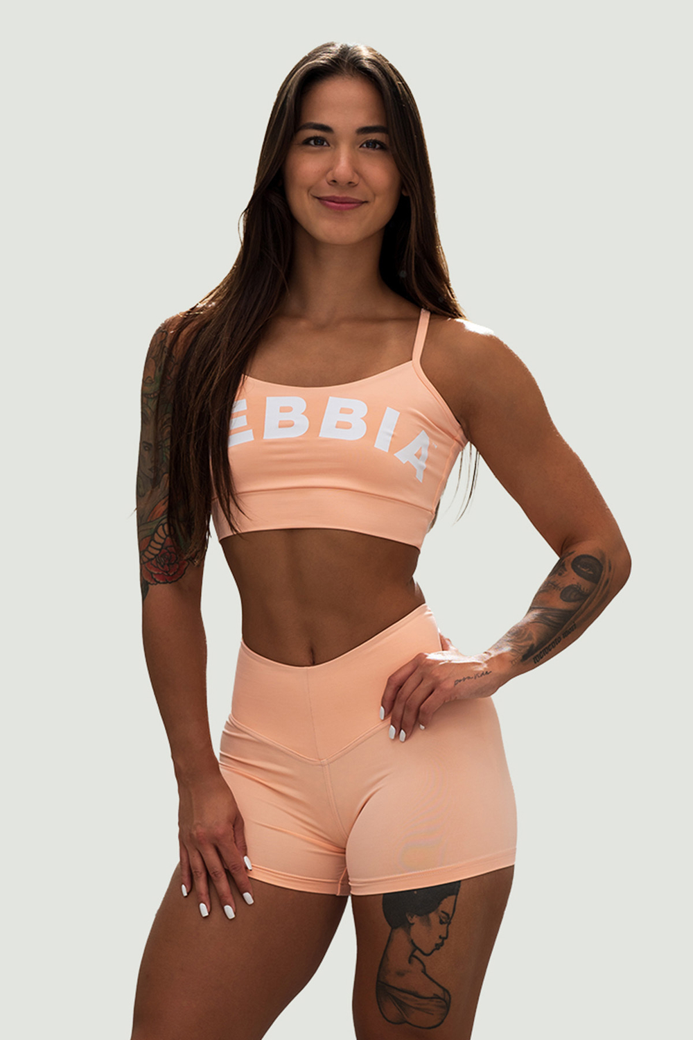 Шорты HIGH WAISTED SHORTS 5″ GYM HERO 582 Лосось