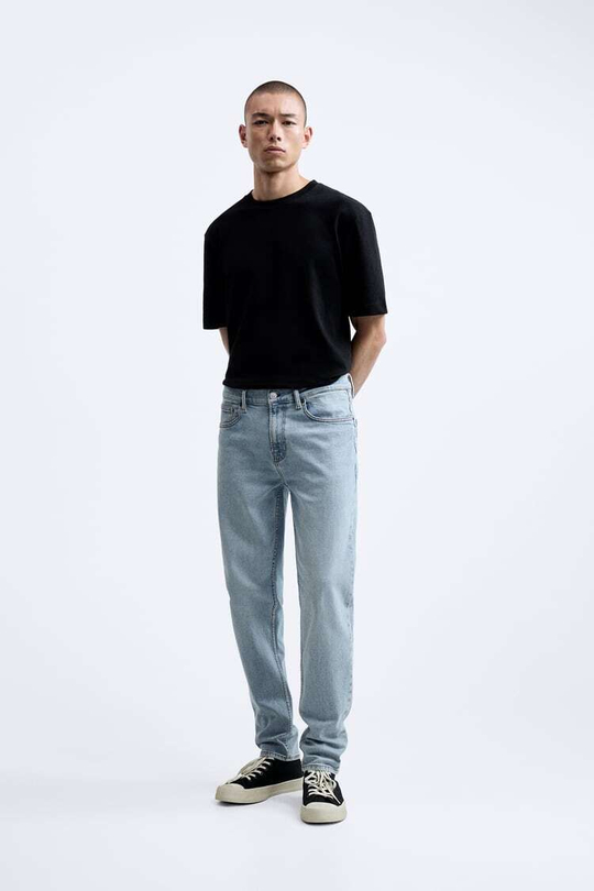 ZARA ДЖИНСЫ SLIM FIT, ГОЛУБОЙ