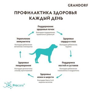 Уценка! Повр.упак./ Сухой корм Grandorf DOG Lamb&Turkey Maxi для взрослых собак крупных пород, ягнёнок с индейкой