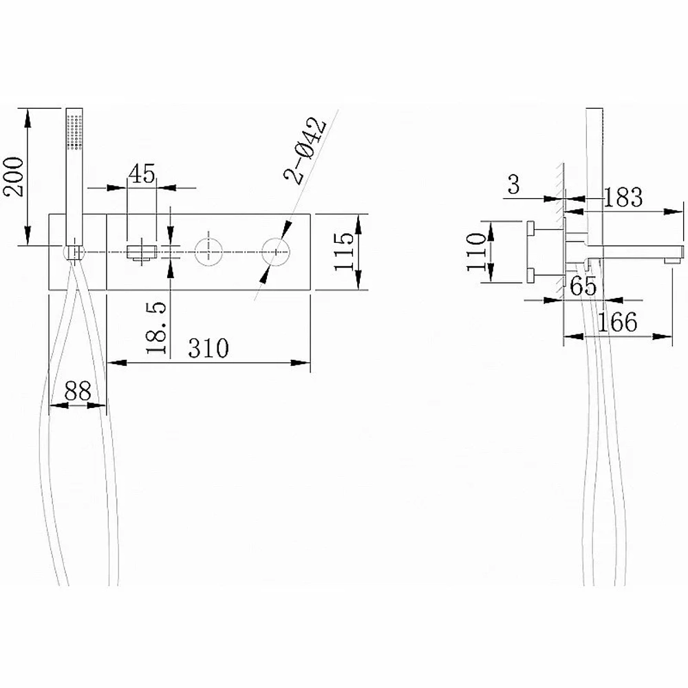 Смеситель для ванны Abber Rund AF8730G золото матовое