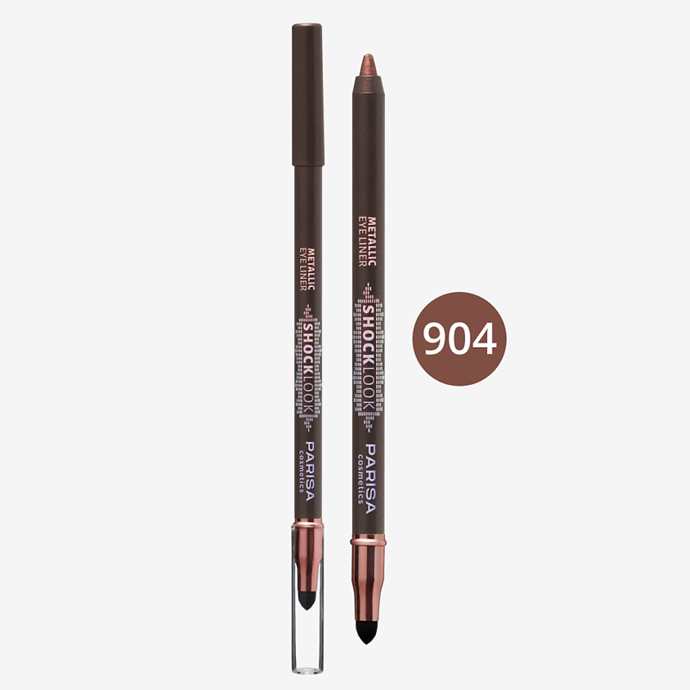 Parisa Карандаш для глаз Shock Look Metallic, тон №904, Chocolate