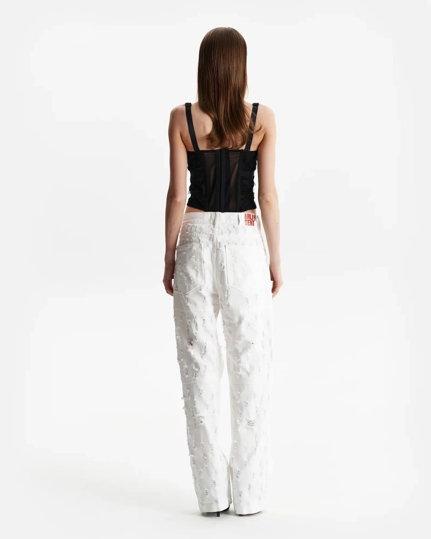 Джинсы с молниями