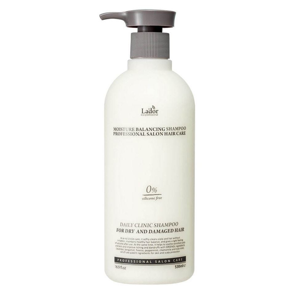 Шампунь увлажняющий без силикона Lador Moisture Balancing Shampoo 530 мл