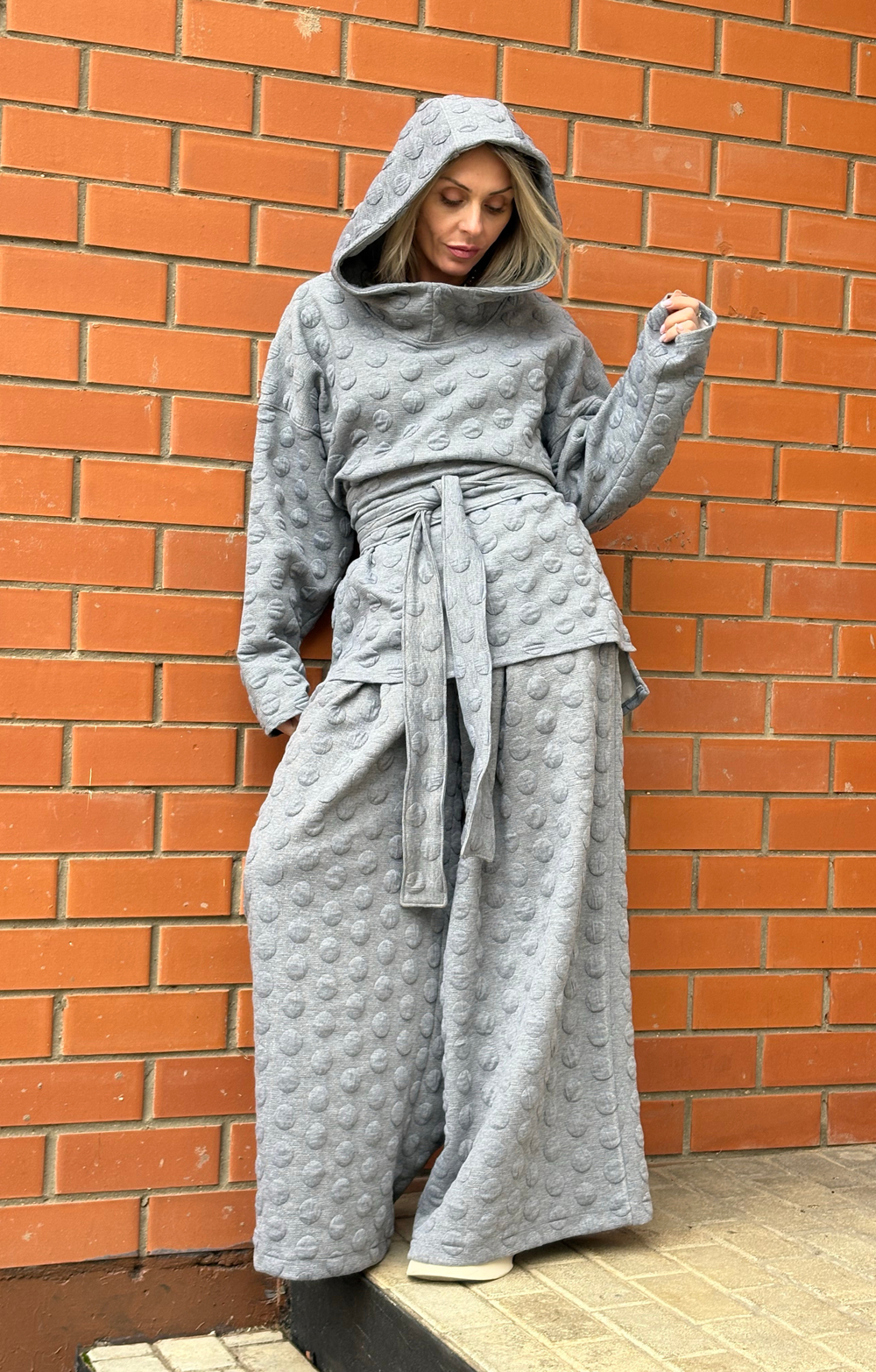 Брюки -палаццо /жаккард