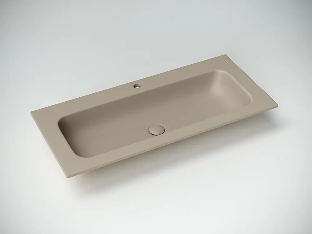 Раковина накладная Grace прямоугольная, с отверстием под смеситель, 1010*457*137 мм,вет капучино матовый, арт. CN7013MC