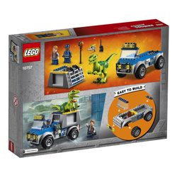 LEGO Juniors: Jurassic World — Грузовик спасателей для перевозки раптора 10757 — Raptor Rescue Truck — Лего Джуниорс Подростки Мир юрского периода