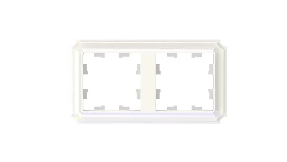 ATLASDESIGN ANTIQUE 2-постовая РАМКА, универсальная, ЖЕМЧУГ