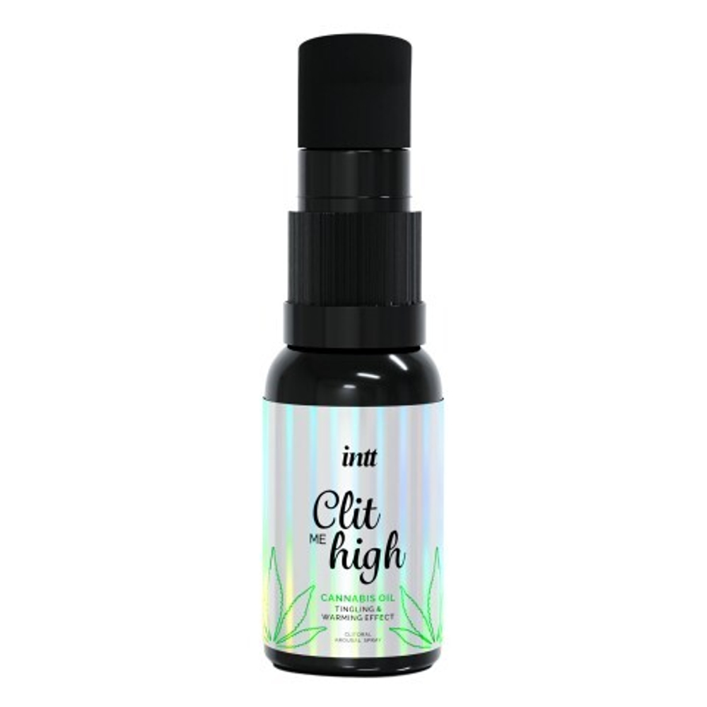 Согревающий жидкий вибратор для клитора Intt Clit Me On High Cannabis Oil 15 мл.