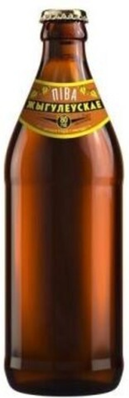 Пиво Лидское Юбилейное Жигулевское 80 год / Lidskae Zhyigulyouskae 80 God 0.5 - стекло