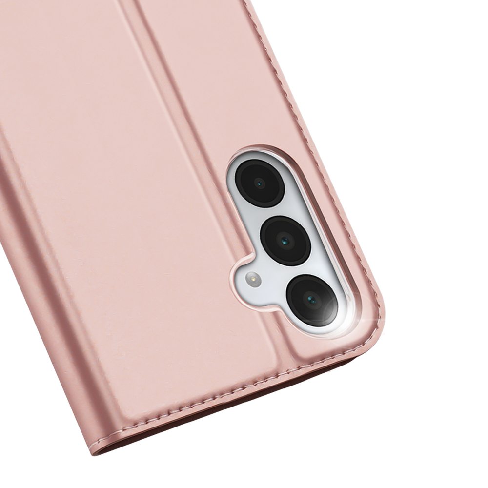 Чехол книжка из PU кожи розового цвета от Dux Ducis для Samsung Galaxy A17 5G, серия Skin Pro Series Case