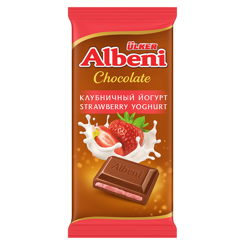 Шоколад Albeni клубничный йогурт 85 гр