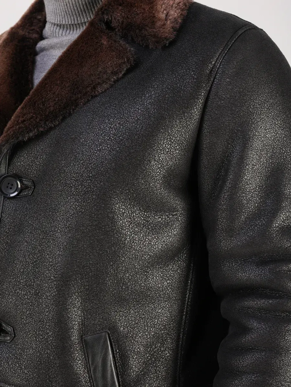 Дубленка зимняя натуральная длинная куртка