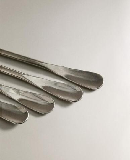 ZARA HOME НАБОР ЛОЖЕК ДЛЯ КОФЕ (6 ШТ.), СТАЛЬНОЙ СЕРЫЙ