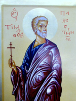 Икона святой Тимофей на дереве на левкасе